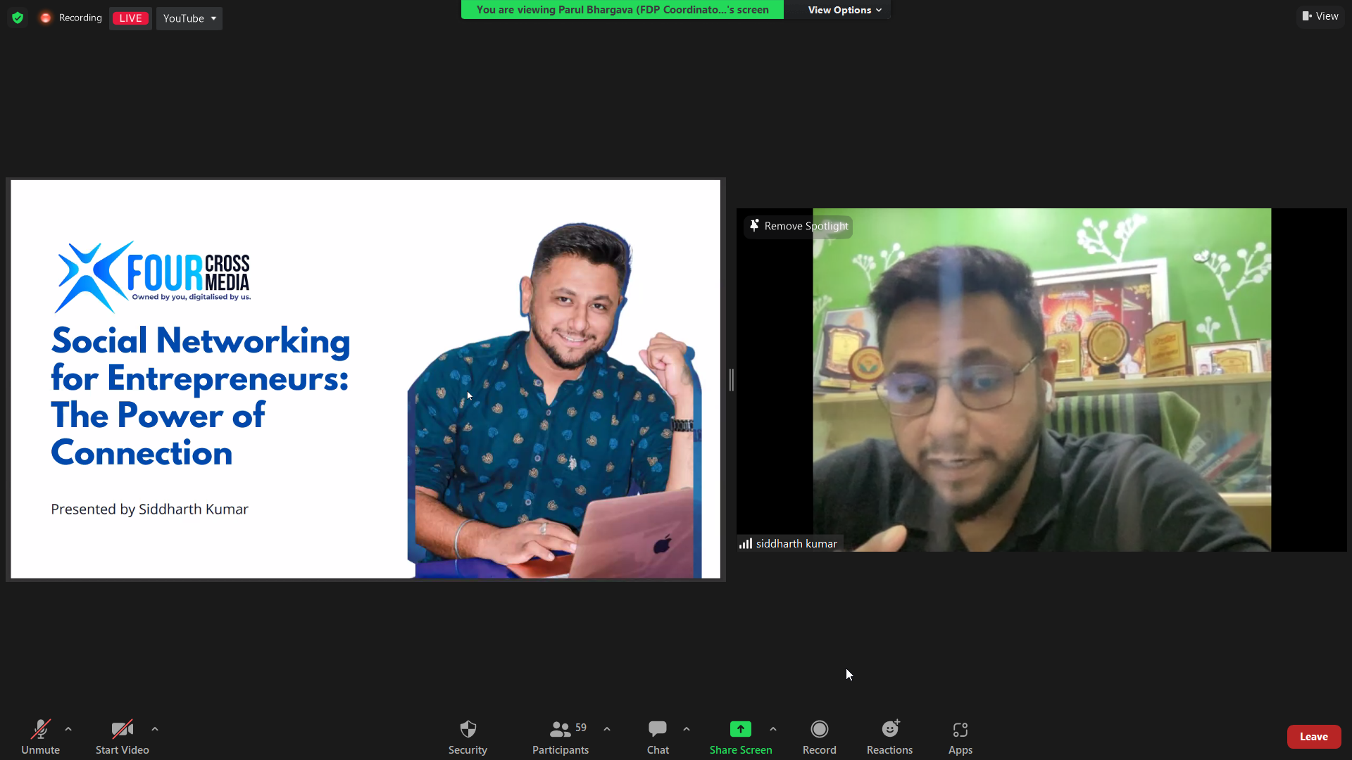 a-fdp-cum-workshop-on-social-networking-entrepreneur-life-by-mr-siddhartha-kumar-fcm-llp